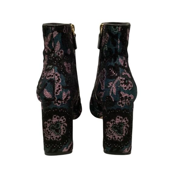 Stuart Weitzman Nell 85 Jacquard Ankle Bootie In Pine Black Size 7B - Picture 2 of 12